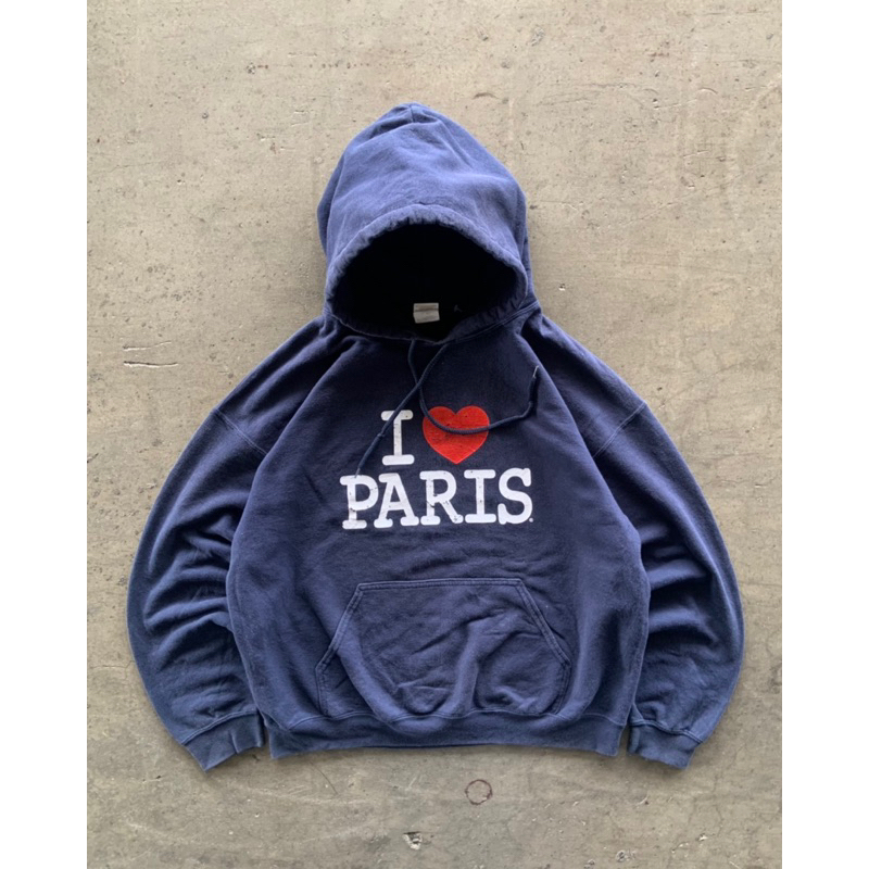 2000s I Love Ny Navy Boxy Hoodie