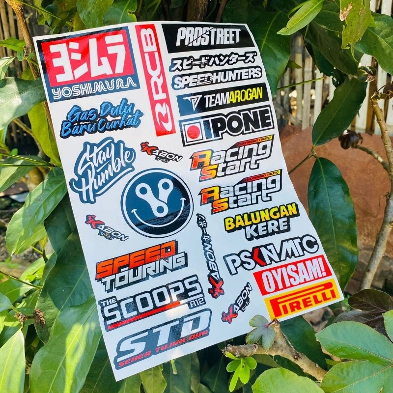 stiker racing stiker logo racing stiker bengkel stiker produk stiker motor listrik