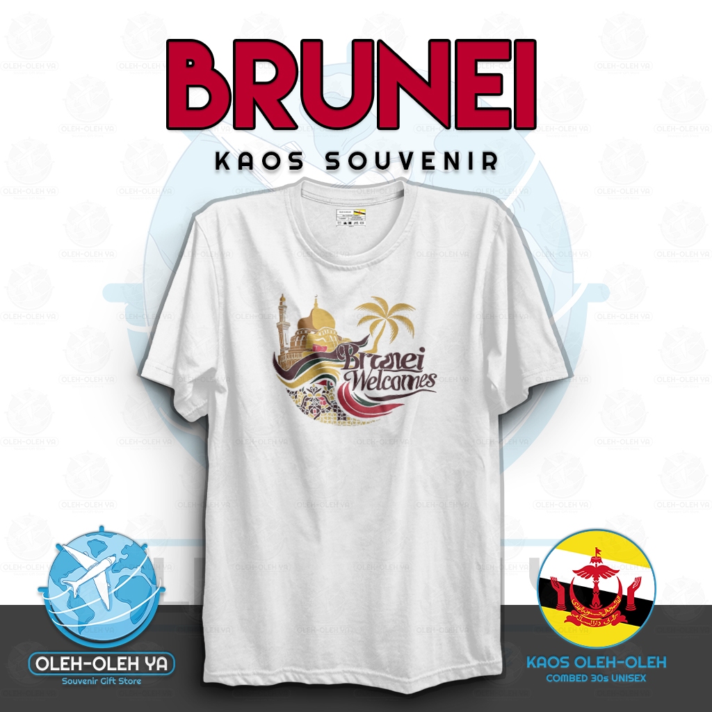 Oleh Oleh YA Souvenir Kaos Brunei Darussalam Oleh Oleh Kaos Brunei T-Shirt Souvenir T-Shirt Brunei D