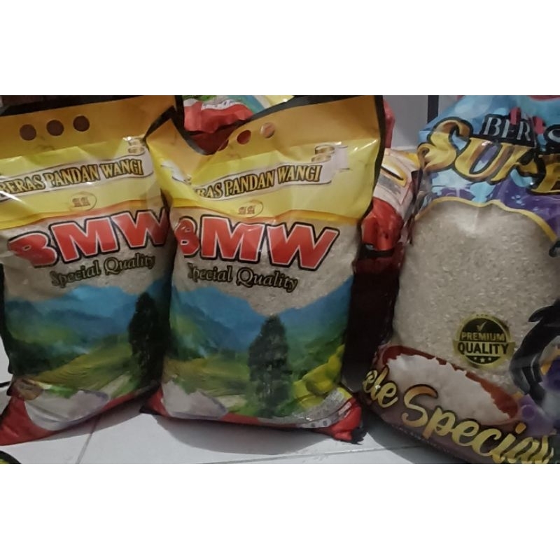 

beras bmw,rojolele super 5kg