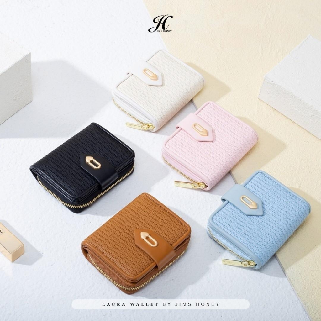 JIMS HONEY LAURA WALLET Dompet Kecil Lipat Wanita Cewek Fashion Jimshoney Casual Terbaru