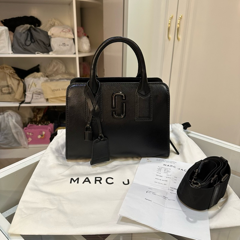 𝙋𝙍𝙀𝙇𝙊𝙑𝙀𝘿 Marc Jacobs MJ Women's Little Big Shot DTM Sling Tote Bag - All Black Tas Wanita Branded