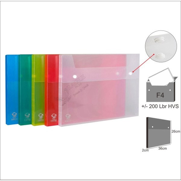 carry file box with handle f4 (folio) / tas dokumen / map