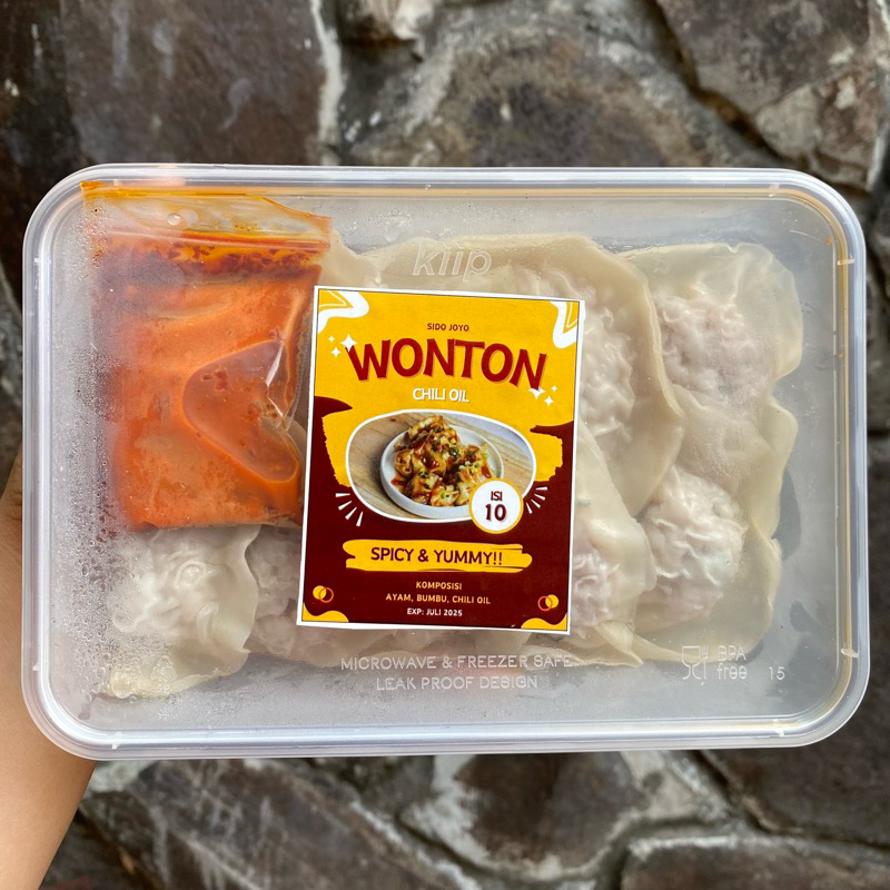 

Wonton Chili Oil isi 10 Ica Oca Foods Dimsum Frozen Siomay Minyak Sambal
