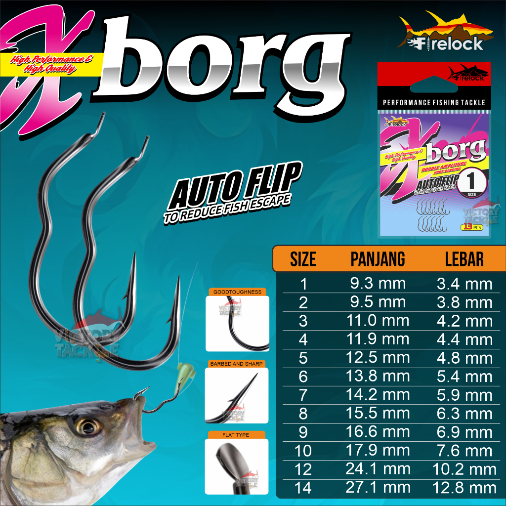 RIPTIDE THORIN FIRELOCK X-BORG AUTOFLIP HOOK RINGED FLATTED KAIL PANCING AUTOFLIP MATERIAL BAJA CARB