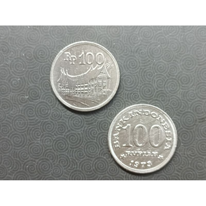 uang kuno koin 100 rupiah tahun 1973
