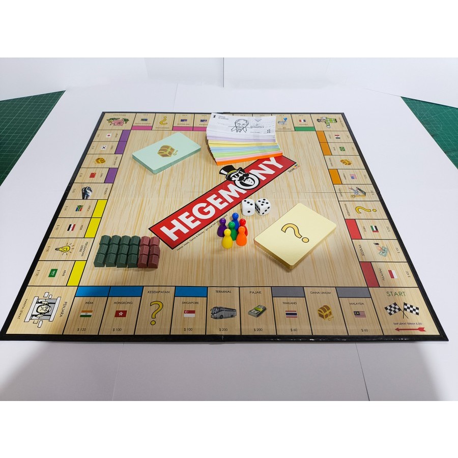 Monopoli Internasional Bahasa Indonesia ( Laminasi Anti Air ) Elegan Mainan Monopoli