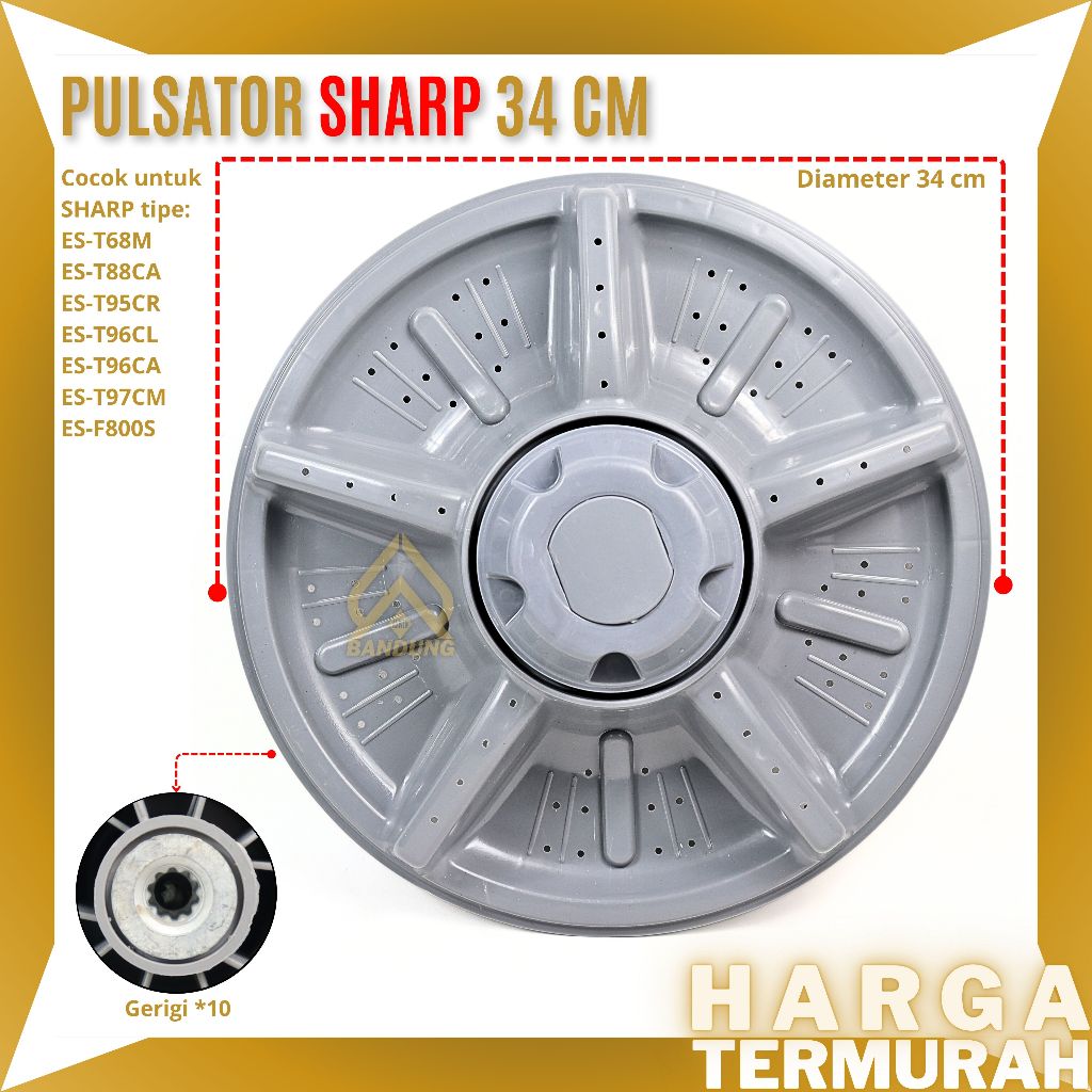 PULISATOR MESIN CUCI SHARP | PULSATOR SHARP | PULLYSATOR MESIN CUCI SHARP 2 TABUNG