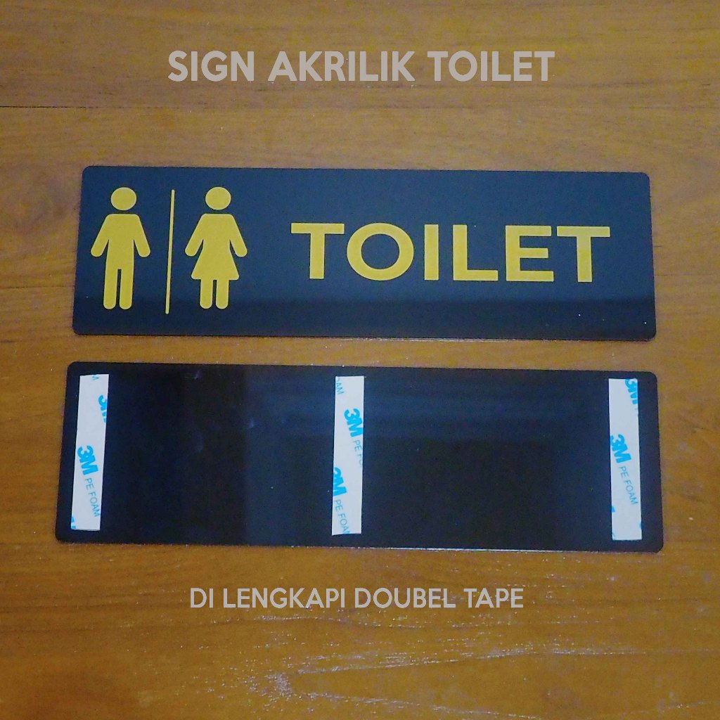 

PAPAN TANDA TOILET WC / AKRILIK ACRYLIC 2MM ANTI AIR / TAHAN SEGALA CUACA