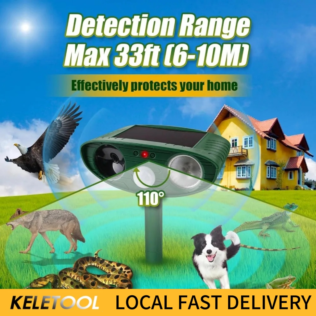 Alat Pengusir Anjing Kucing  Pengusir Hewan Tenaga Ultrasonik Tahan Air Pengusir Kucing Anjing Tahan