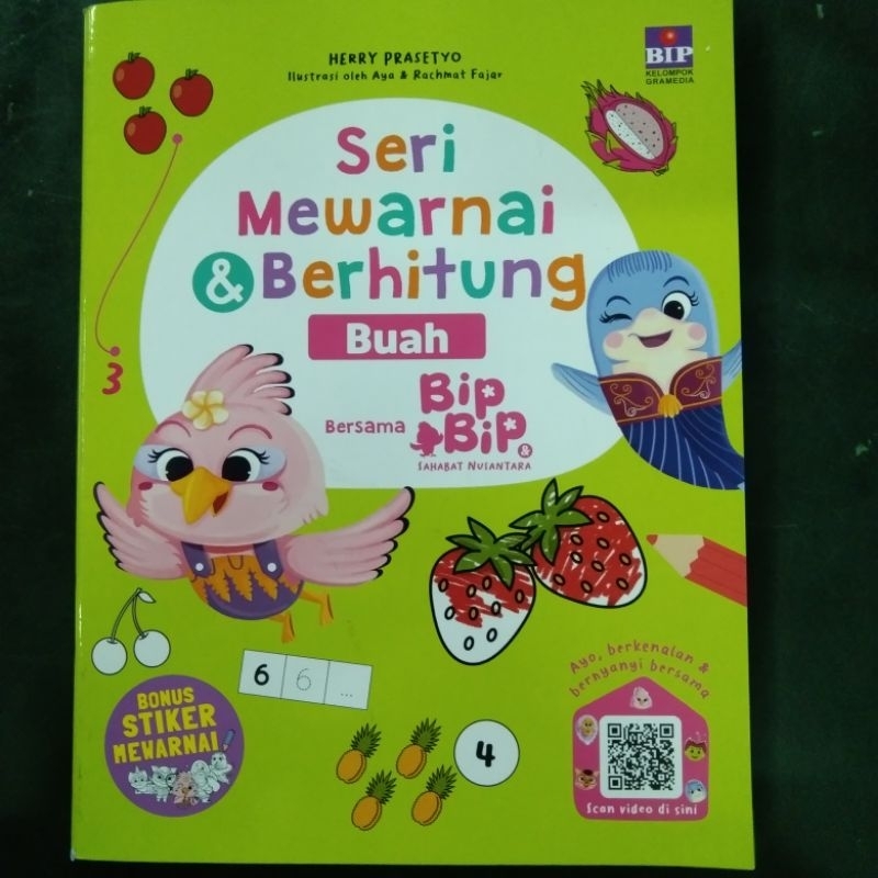 Buku Mewarnai Anak : Seri Mewarnai & Berhitung Buah