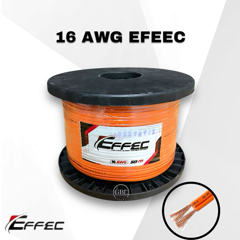 Kabel Speaker Audio EFFEC Orange 15 AWG 1 ROLL