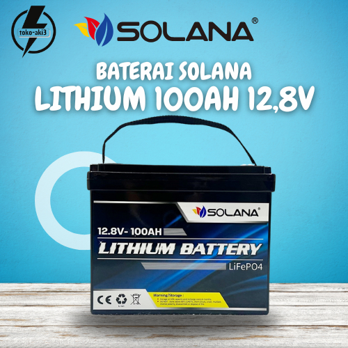 SOLANA BATTERY LITHIUM 100AH 12.8V - AKI LITHIUM SOLANA ORIGINAL 100AH 12.8V