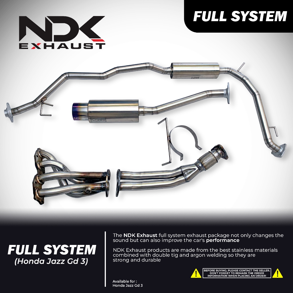 NDK EXHAUST FULLSYSTEM JAZZ GD3 2024 IDSI PNP
