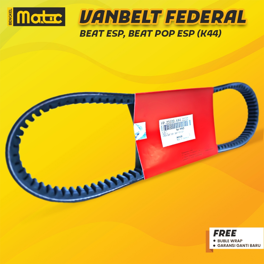 VANBELT BEAT POP SCOPY FI VARIO 110 FI  BEAT STRET BEAT STATER HALUS ORIGINAL FEDERAL