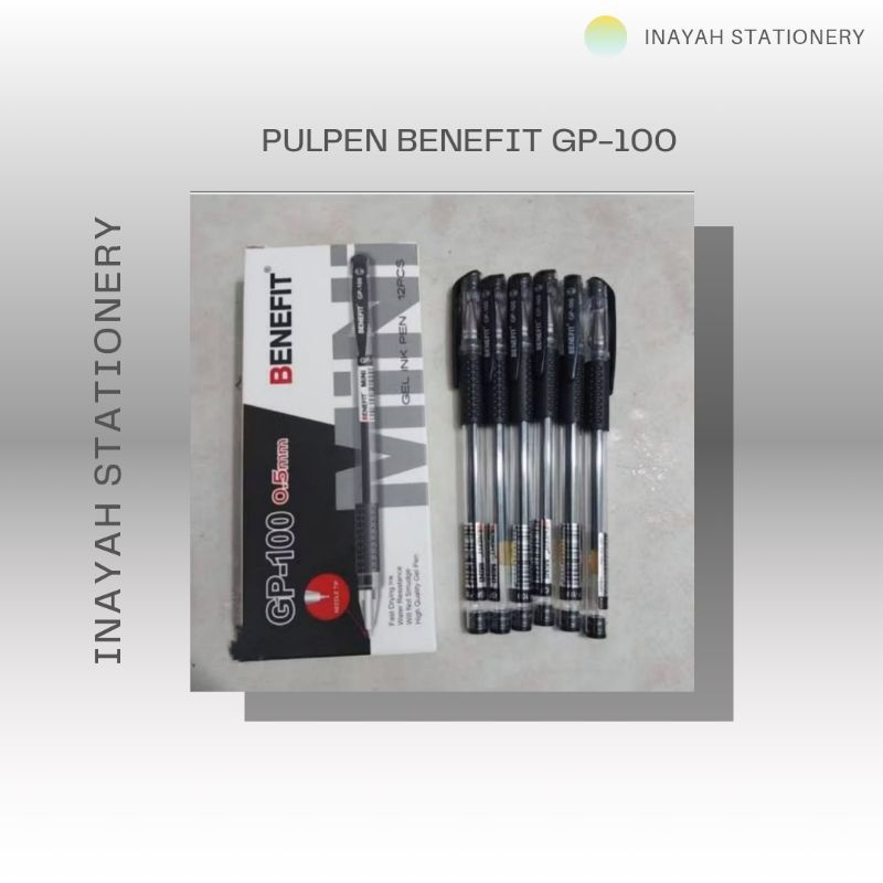 

Benefit Gel Pen GP-100 0.5mm (1 pak isi 12 pcs)