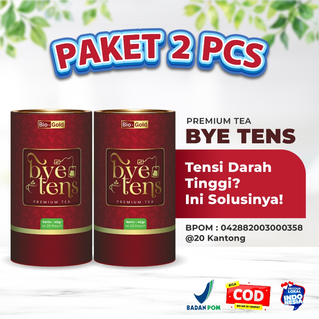 

Bio Gold Teh Bye Tens - 2 Botol | Herbal Ampuh untuk Darah Tinggi & Kolesterol 40x Minum BPOM