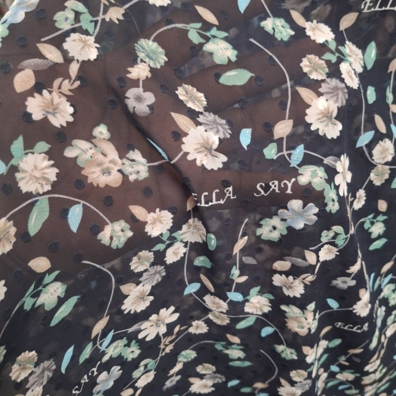 kain sifon rubiah motif bunga