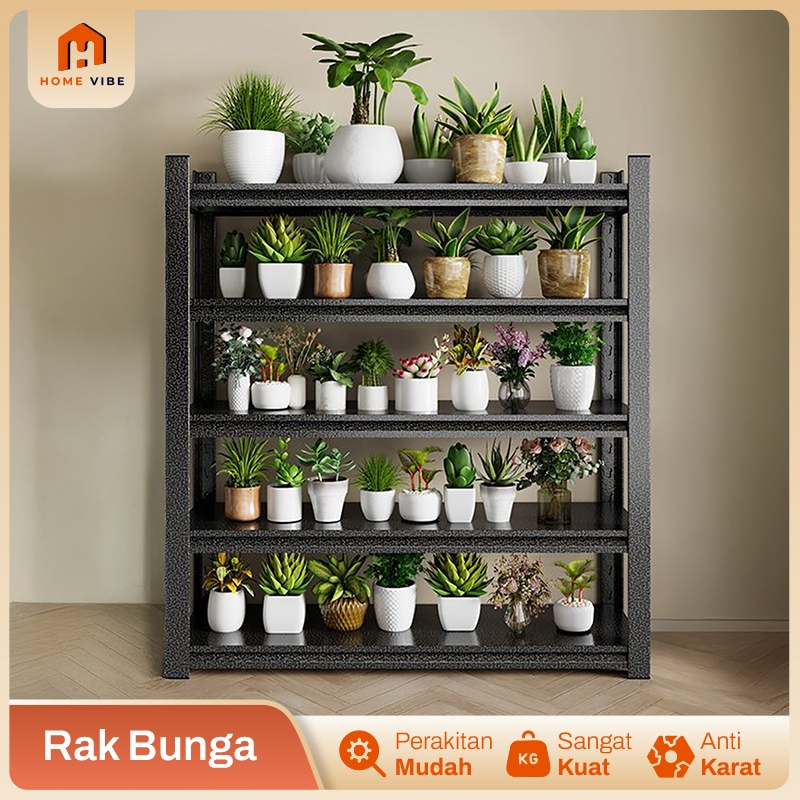 Rak Bunga Susun Full Besi Anti Karat Rak Pot Tanaman Hias Outdoor Rak Susun Serbaguna