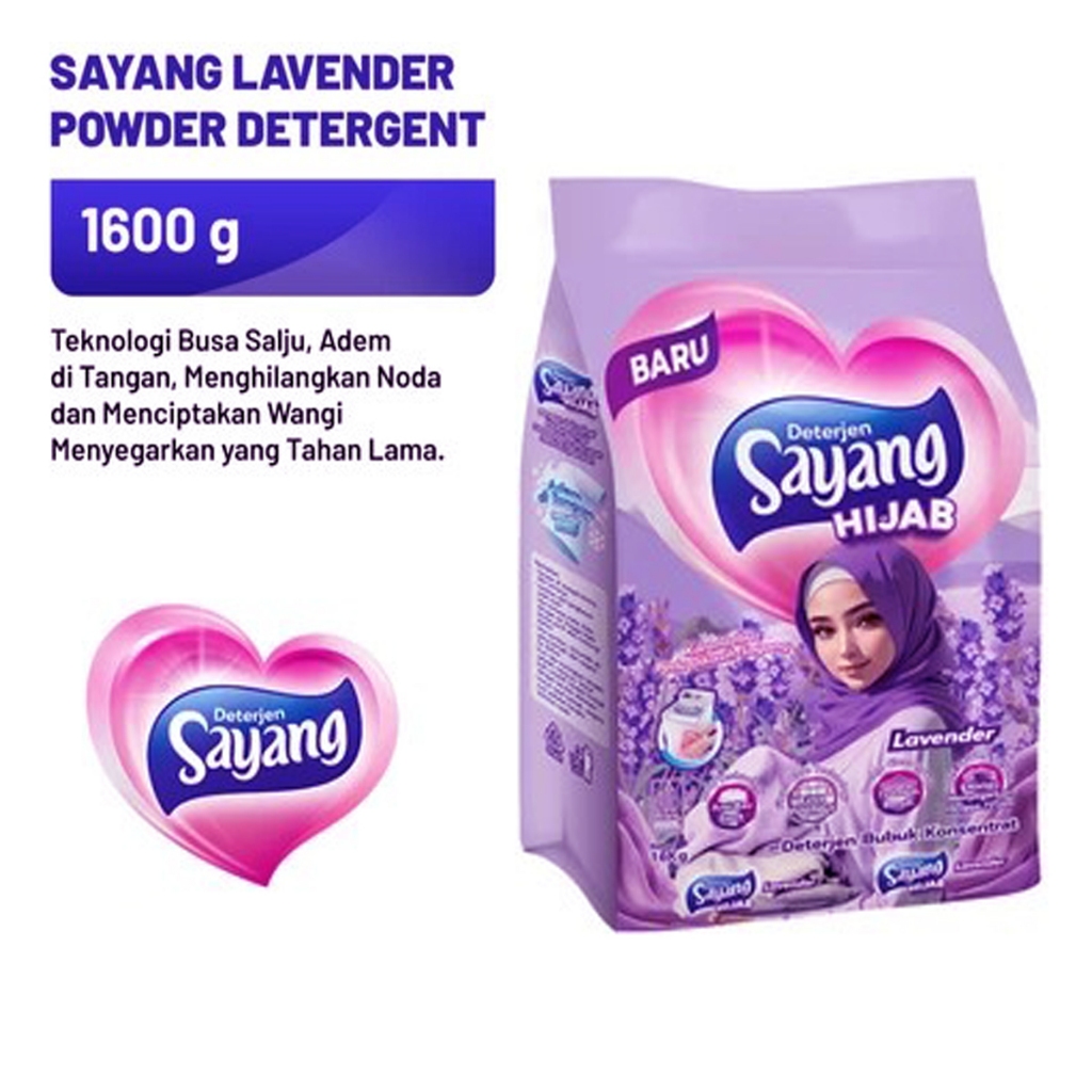 Sayang Bubuk 1600 gram/Deterjen sayang 1 8 kg/sayang bubuk 1 8 kg murah/sabun cuci bubuk
