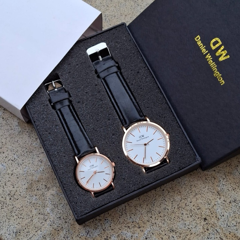 Jam Tangan Couple Keren Arloji Casual Portable Remaja Aesthetic Lucu Unisex Berkualitas Awet Kekinia