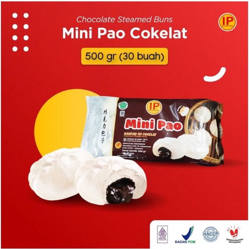 

IP mini pao/bakpao minipau isian cokelat 500gr isi 30pcs