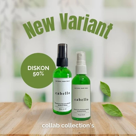 Hair Tonic Barbershop Cabello (Soft/Natural) / parfume rambut / vitamin rambut / minyak rambut Origi