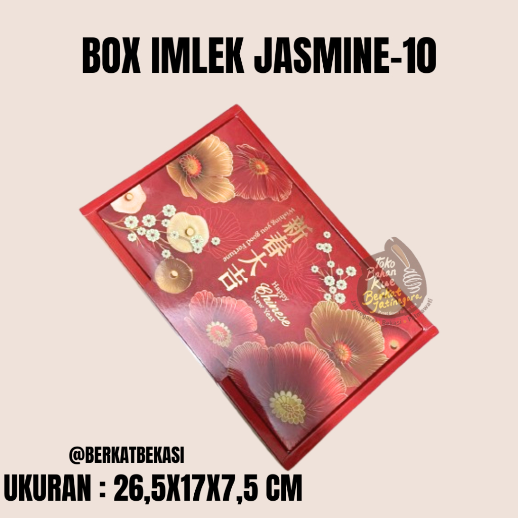 

BOX IMLEK JASMINE - 10 / DUS HAMPERS IMLEK ISI 3 TOPLES PERSEGI / PCS