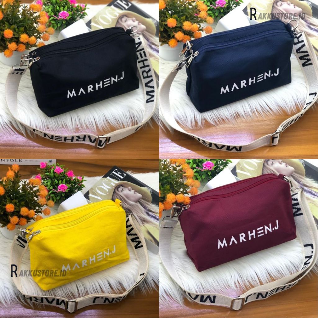 Tas Selempang Marhen J 2 Ruang Import Trendy - Bahan Kanvas Tebal