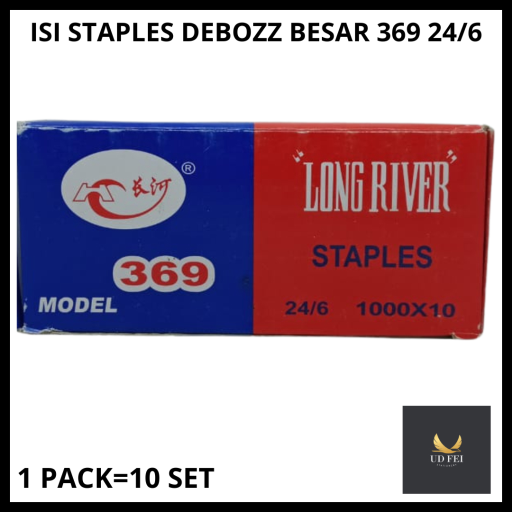 

(1 PACK = 10 SET) ISI STAPLES BESAR 369/ ISI STAPLES DEBOZ BESAR/ ISI STAPLES DEBOZZ