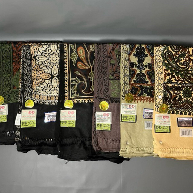 Kashmiri Full Bordir Rida / Sorban / Syal Premium Asli India