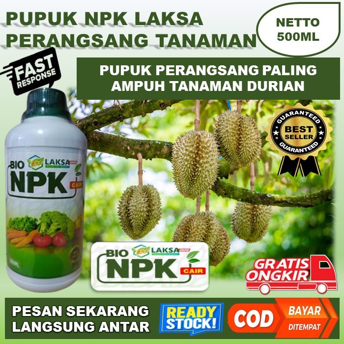 Pupuk Penyubur Terbaik Durian – Bio Npk Laksa Grow 500 Ml Pupuk Npk Pelebat Tanaman Durian Paling Am
