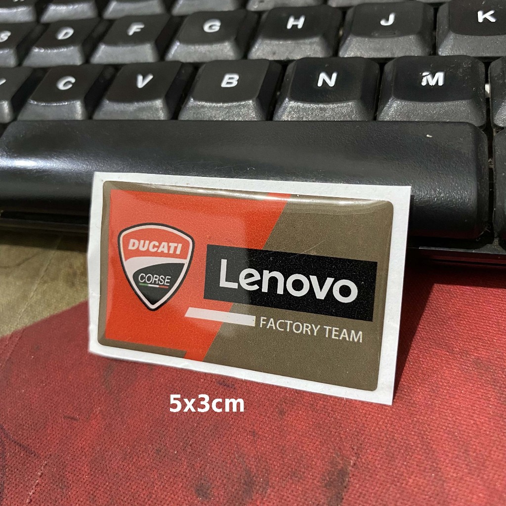 

Sticker Timbul Resin TEAM DUCATI LENOVO FACTORY TEAM Logo Stiker Lycal 3D Kecil Satuan