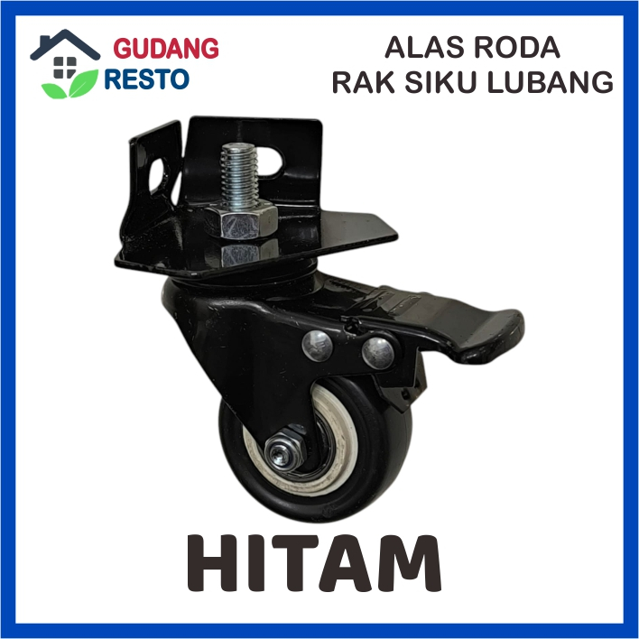 KAKI SIKU LUBANG ALAS RODA BESI DUDUKAN SINGLE BASE RAK TAPAK IMW BAUT MUR M8x15 M8 x 15