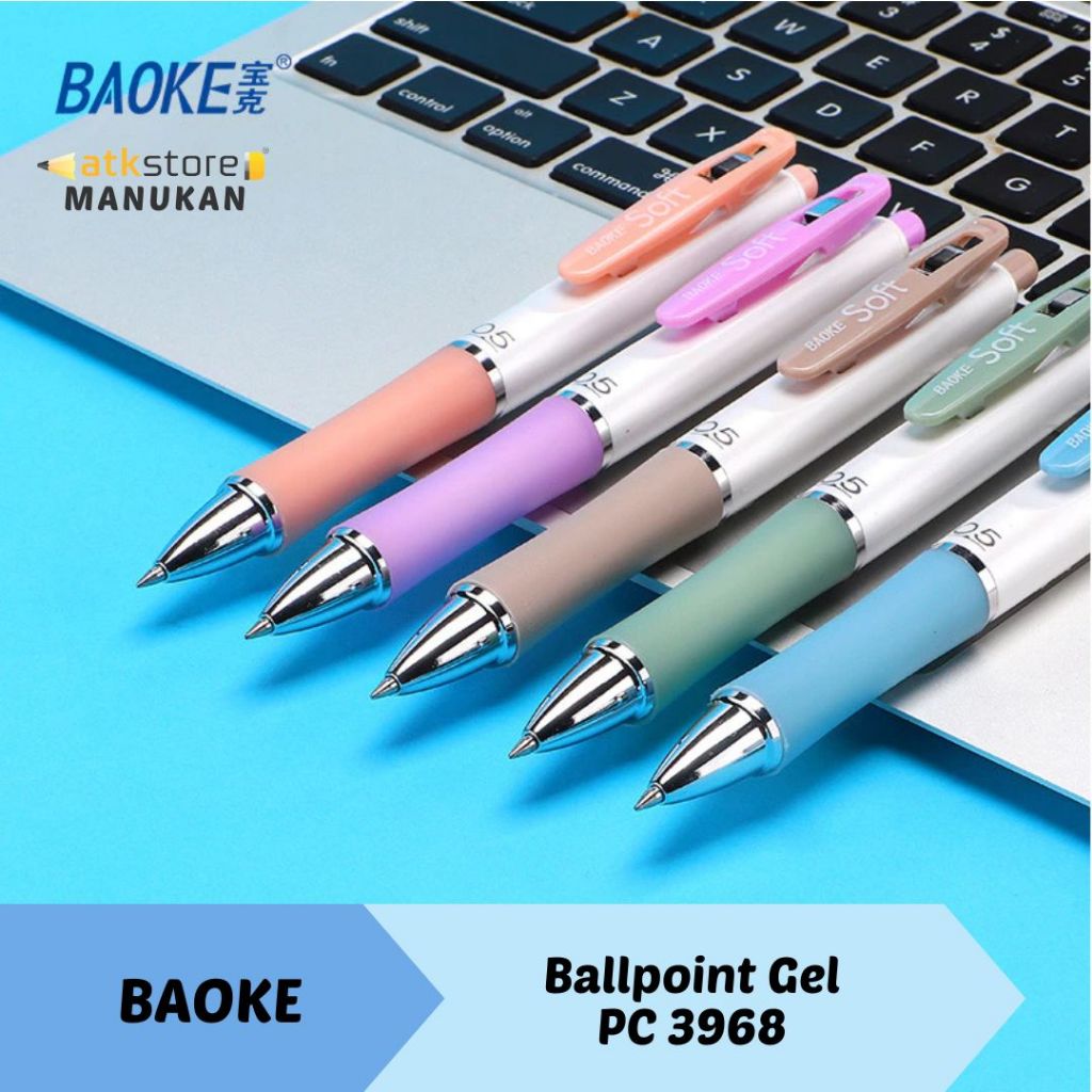 

Pulpen BAOKE Pulpen Gel PC3968 - 5 Warna, Halus & Nyaman (0.5mm & 0.7mm)