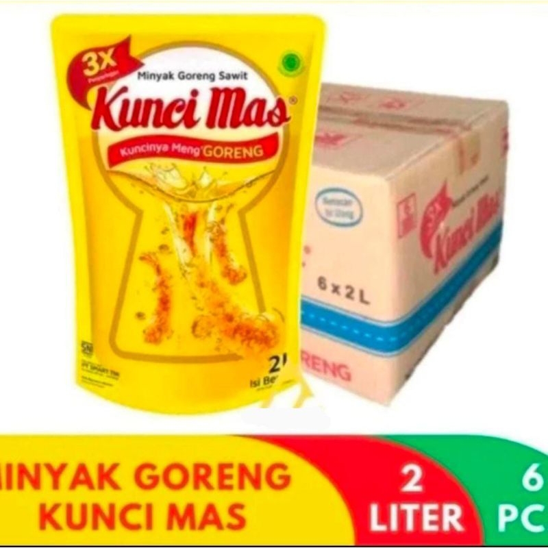 

Minyak Kunci Mas Pouch 2Liter Dus isi 6Pcs - KARTON ISI 6