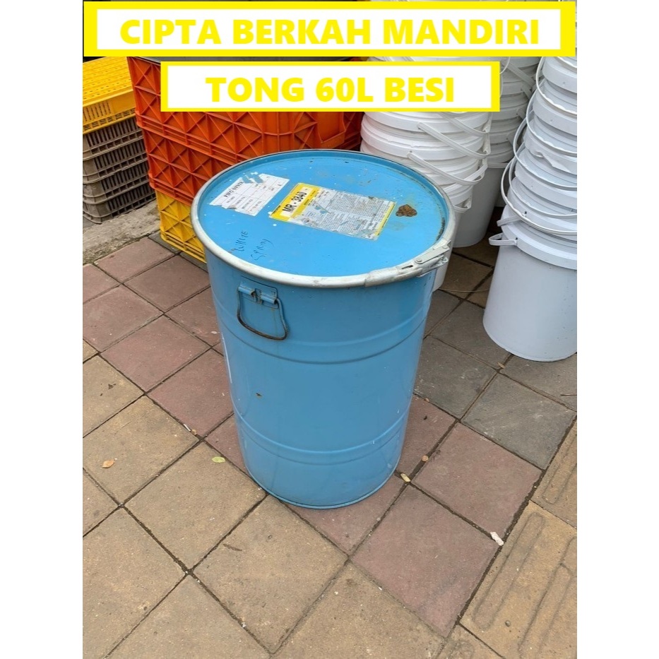 Drum kaleng / Tong sampah besi / drum besi bekas 60 liter berkualitas