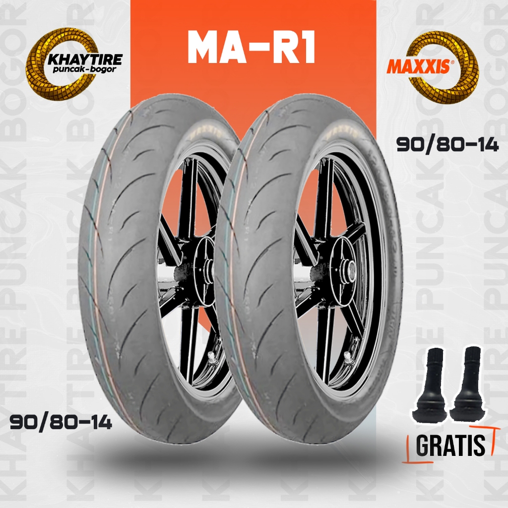 Paket Ban Tubles Motor Matic MAXXIS MA-R1 90/80 - 90/80 Ring 14