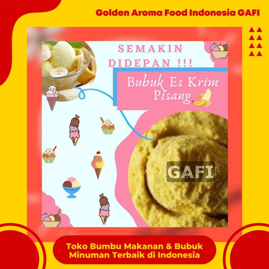 

Bubuk Es krim Pisang 1 Kg Murah Meriah Terdekat Kiloan Magic Ice Crem Premix Instant Premium/ Bubuk Bahan Ice Cream Instan Rasa Pisang Powder Bahan Bubuk Es krim GAFI