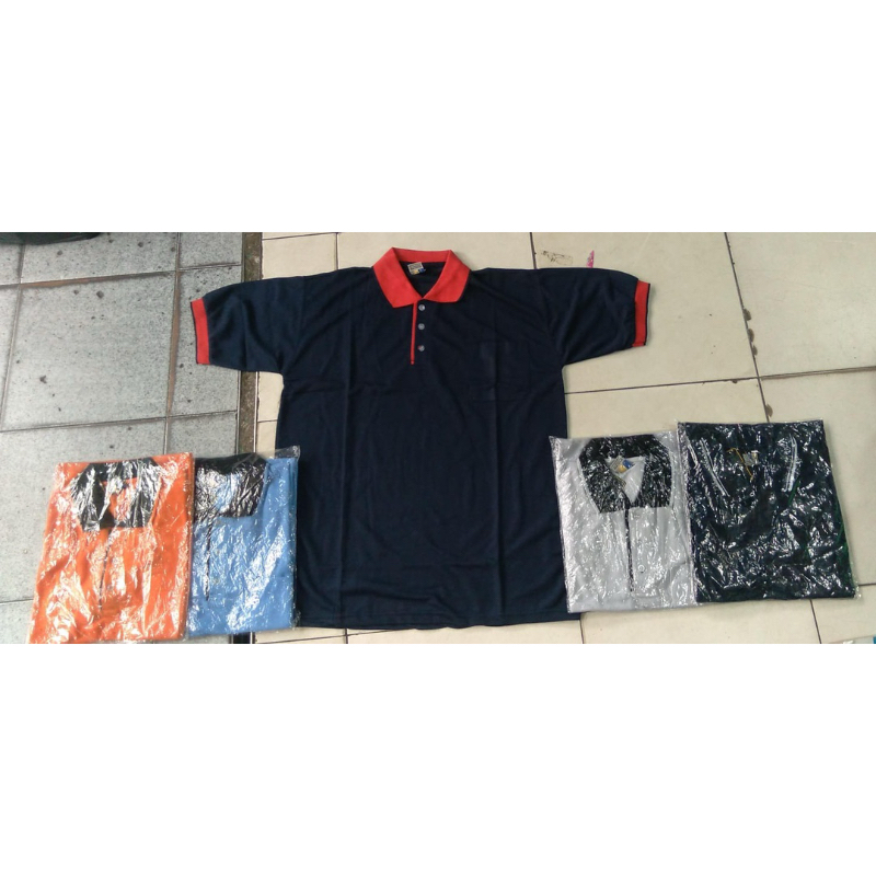 POLO SHIRT BAJU BERKERAH PIQUE LENGAN PENDEK DAN BERKANTONG POLOS BISA UNTUK SERAGAMAN