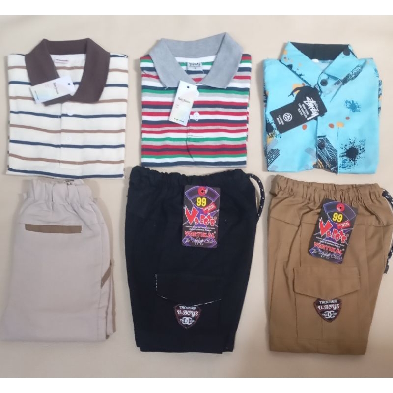 baju anak laki laki usia 1&2tahun 3stel free1kaos
