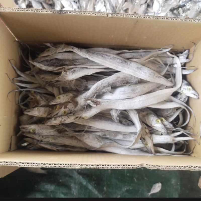 

ikan asin kering ikan asin layur hasil langsung dari laut ukuran besar n sedang harga 1 kg, kuwalitas gred A super premium terbaik