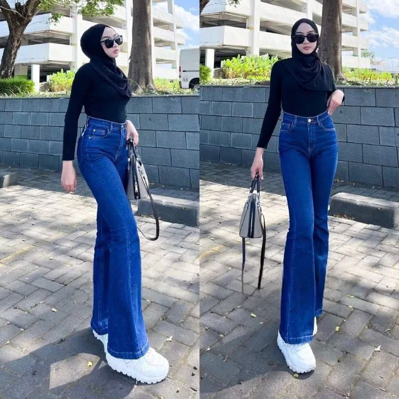 Celana Jeans Cutbray Abu/Grey Highwaist Cutbray Jeans Wanita Kekininan 2025 Celana Kulot Jeans Wanit