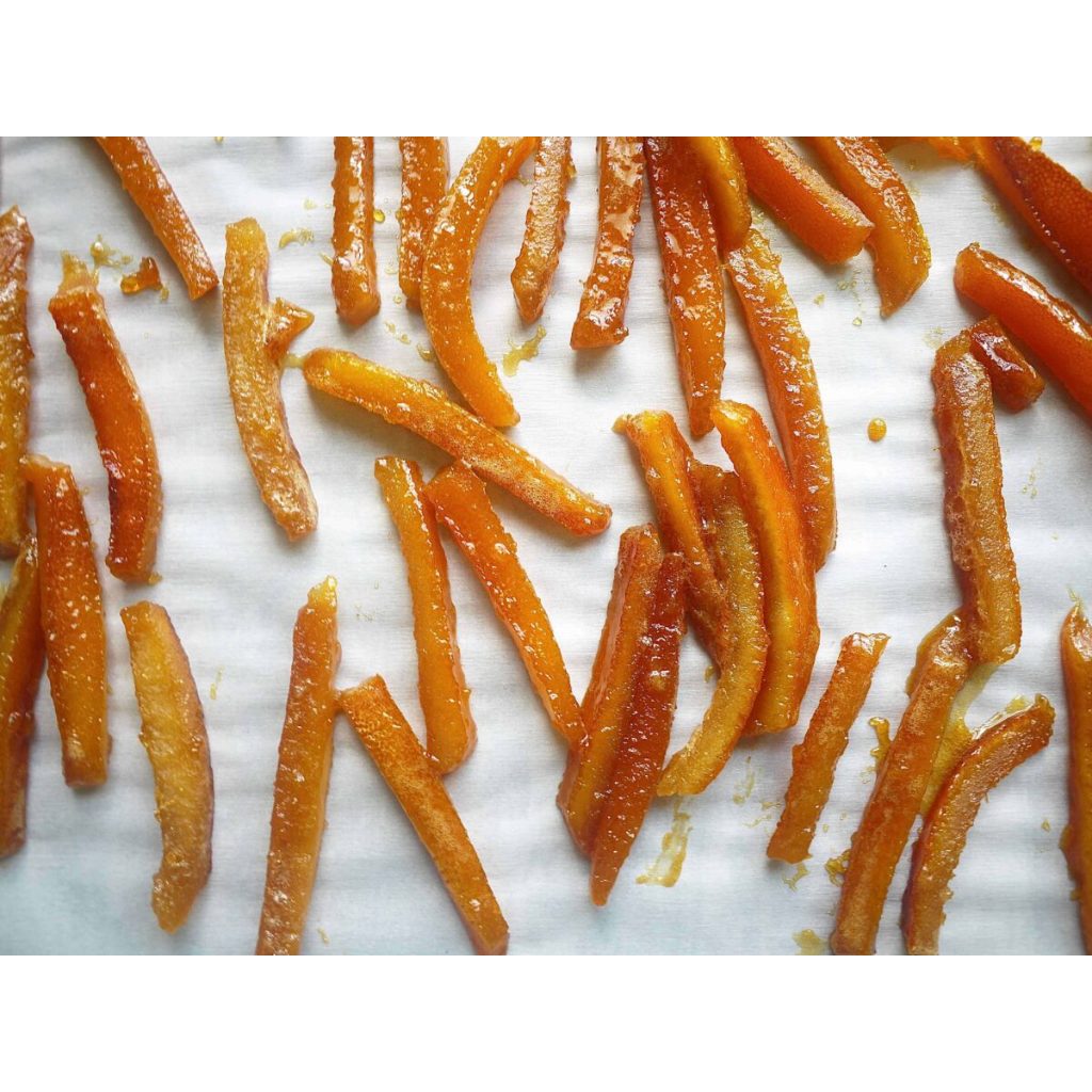 

France Candied Orange Peel Manisan Kulit Jeruk Potongan panjang 100gr