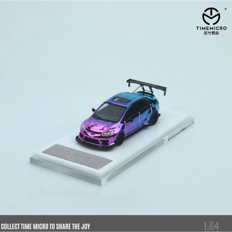 TM645730 - Time Micro 1:64 Honda Civic Chrome Purple