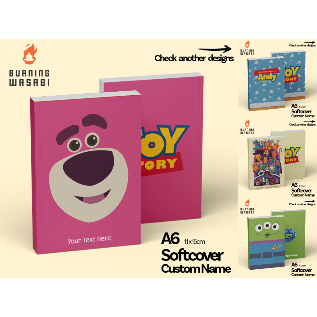 

Buku Saku Pocket Notebook Toy Story Lotso Softcover Custom Nama Anime Jurnal Diary Agenda A6 Polos