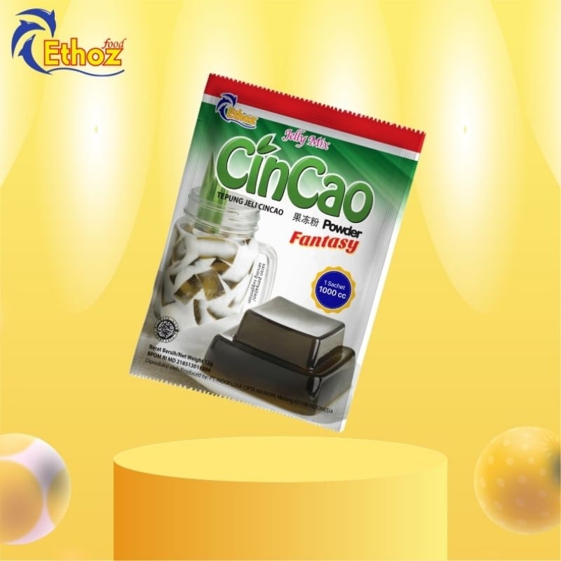 

Ethoz Cincao Powder Fantasy Jelly Mix 7gr / Jelly cincau / agar agar cincau cao / topping minuman