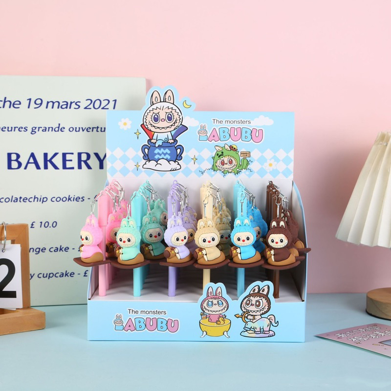 

1PCS PULPEN LABUBU PULPEN GEL MEKANIK MOTIF CARTOON LUCU LABUBU / PULPEN 1 PCS