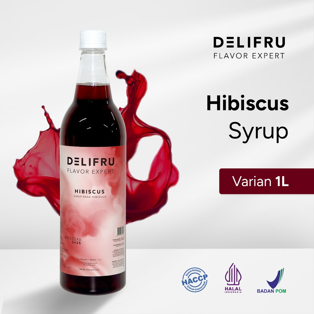 

Delifru Hibiscus Syrup 1 Liter - Sirup Hibisuc