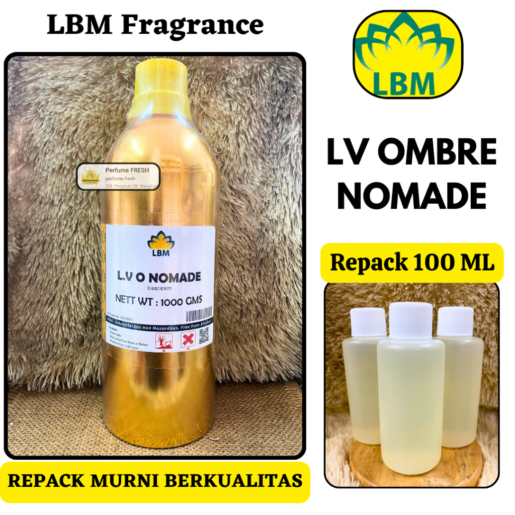 Bibit Parfum Cwo LV OMBRE NOMADE Repack 100 ML MURNI By LBM Fragrance - PERFUME - Parfum Louis Vuitt